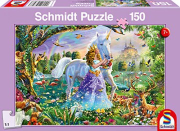 SCHMIDT 150 el. Księżniczka jednorożec i zamek [PUZZLE]