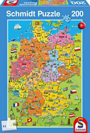 SCHMIDT 200 el. Ilustrowana mapa Niemiec [PUZZLE]