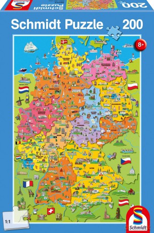 SCHMIDT 200 el. Ilustrowana mapa Niemiec [PUZZLE]