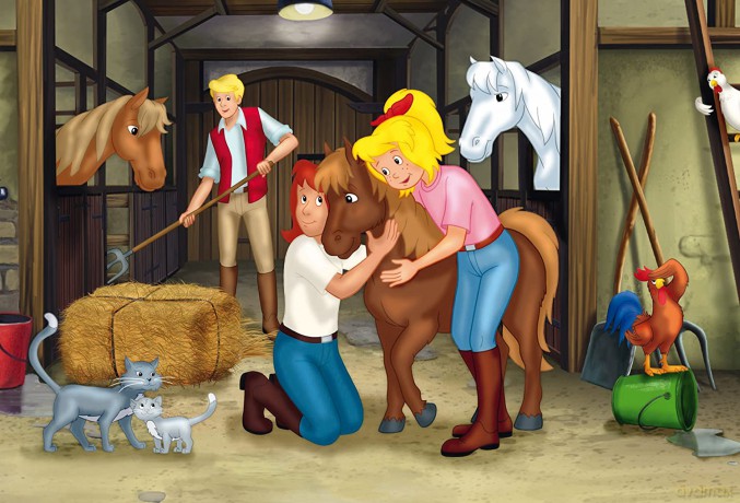 SCHMIDT 2x100 el. + 2x150 el. w walizce Bibi&Tina [PUZZLE]