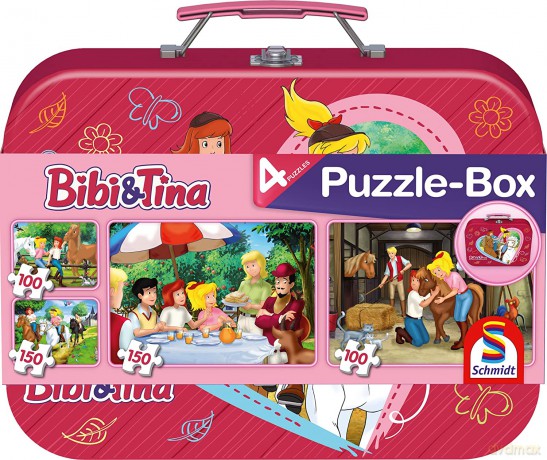 SCHMIDT 2x100 el. + 2x150 el. w walizce Bibi&Tina [PUZZLE]