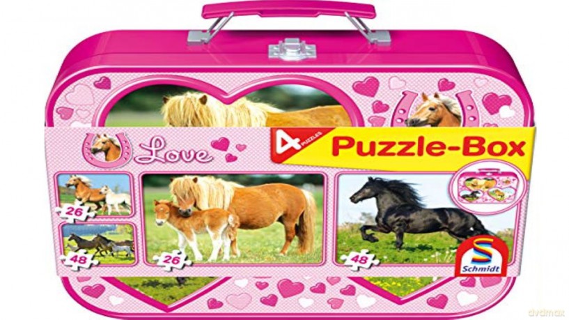 SCHMIDT 2x26 el. + 2x48 el. w walizce Love/Konie [PUZZLE]