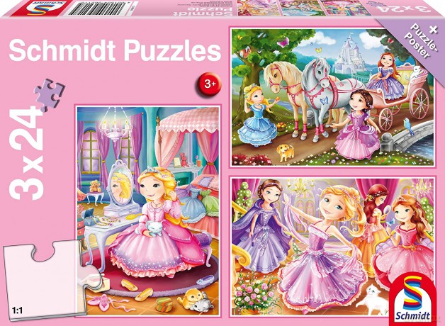 SCHMIDT 3x24 el. Księżniczki [PUZZLE]