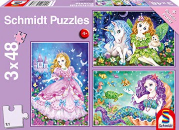 SCHMIDT 3x48 el. Księżniczka, wróżka, syrenka [PUZZLE]