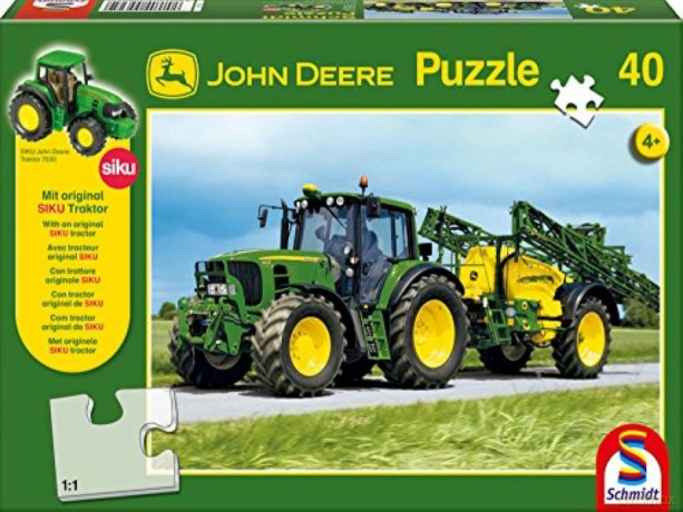 SCHMIDT 40 el. John Deere Traktor 6630 el. + zabawka [PUZZLE]