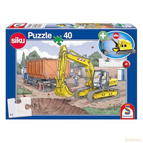 SCHMIDT 40 el. Siku Koparka + zabawka [PUZZLE]
