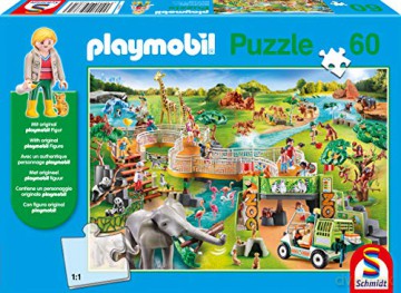 SCHMIDT 60 el. Playmobil Zoo + figurka [PUZZLE]
