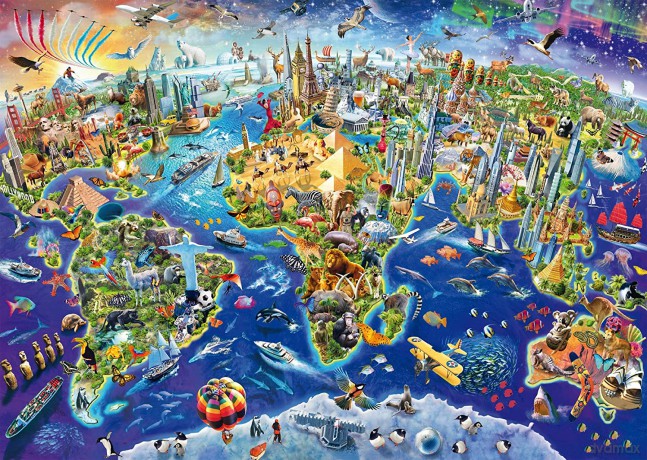 SCHMIDT PQ 1000 el. Odkrywanie świata [PUZZLE]