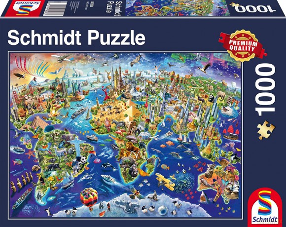 SCHMIDT PQ 1000 el. Odkrywanie świata [PUZZLE]