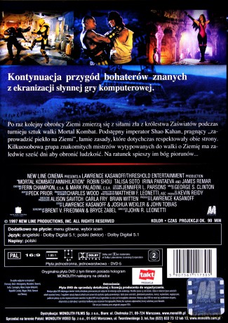 Mortal Kombat 2: Unicestwienie [DVD]