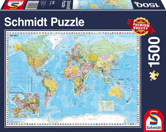 SCHMIDT PQ 1500 el. Mapa świata [PUZZLE]