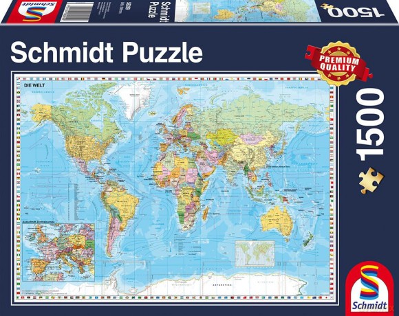SCHMIDT PQ 1500 el. Mapa świata [PUZZLE]