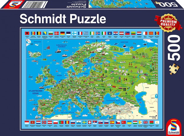SCHMIDT PQ 500 el. Odkrywanie Europy [PUZZLE]