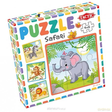TACTIC Moje pierwsze puzzle: Safari 4x6el. [PUZZLE]