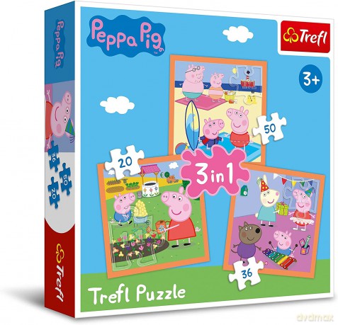 TREFL 3w1 Pomysłowa Świnka Peppa [PUZZLE]