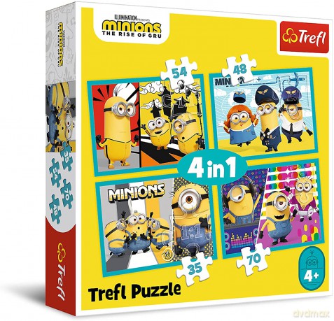TREFL 4w1 Wesoły Świat Minionków [PUZZLE]