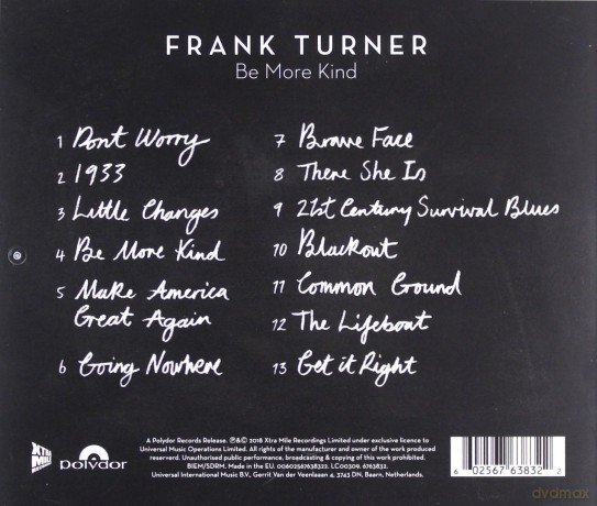 Frank Turner: Be More Kind [CD]