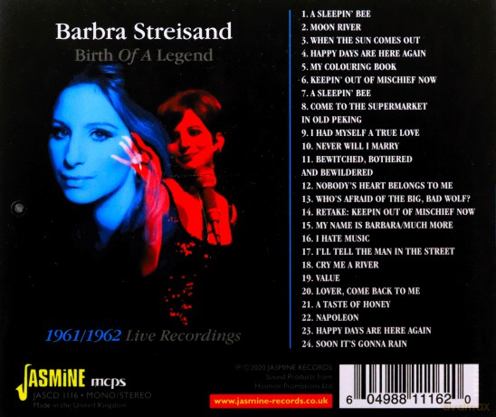 Barbra Streisand: Birth Of A Legend - 1961-1962 Live Recordings [CD]