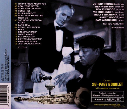 Johnny Hodges: Blues-A-Plenty (Feat. Feat Ben Webster) (+8 Bonus Tracks) [CD]