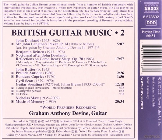 Graham Devine: Dowland. Britten. Rutter. Scott. Maw: British Guitar Music. Vol. 2 [CD]