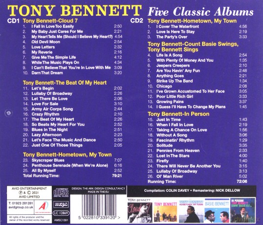 Tony Bennett: Five Classic Albums [2CD]