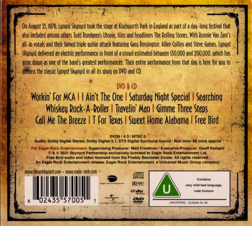 Lynyrd Skynyrd: Lynyrd Skynyrd Live At Knebwirth 76 [CD]