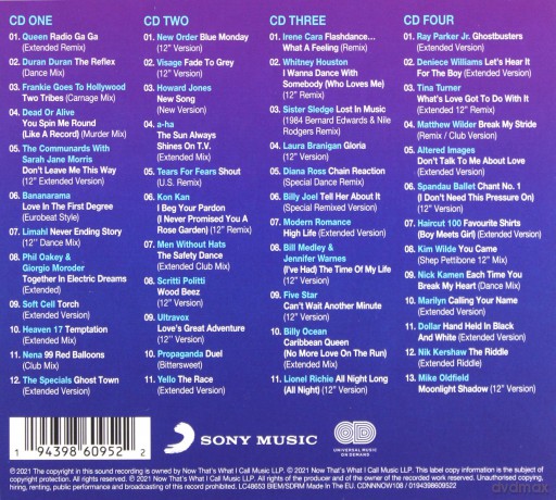 Now Thats What I Call 12 Inch 80s [4CD]