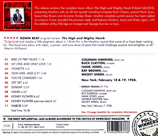 Coleman Hawkins: The High And Mighty Hawk (Bonus Tracks) [CD]