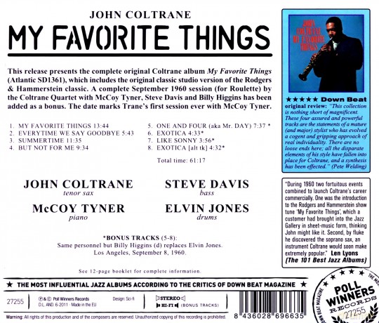 John Coltrane: My Favorite Things (Bonus Tracks) [CD]