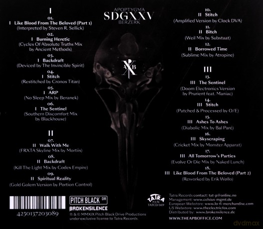 Apoptygma Berzerk: Sdgxxv [CD]