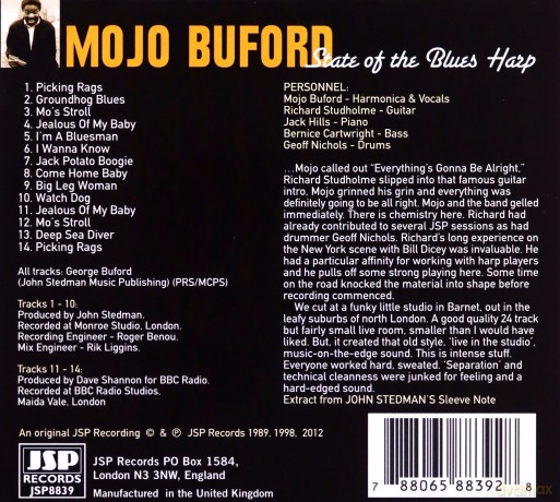 Mojo Buford: State Of The Blues Harp [CD]