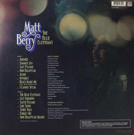 Matt Berry: The Blue Elephant (Colored) [Winyl]