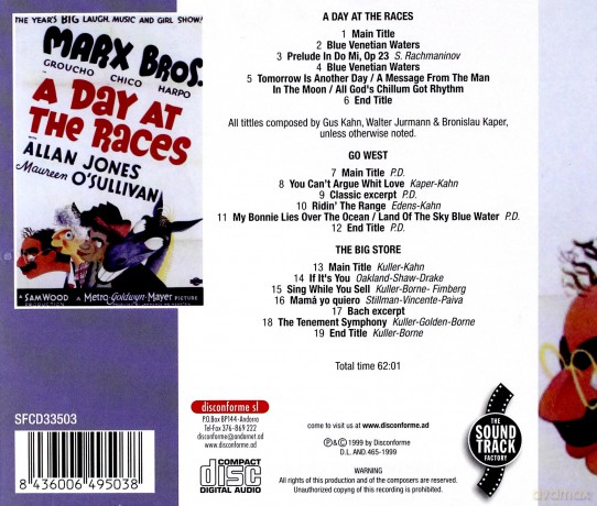 A Day At The Races soundtrack (Dzień Na Wyścigach) [CD]