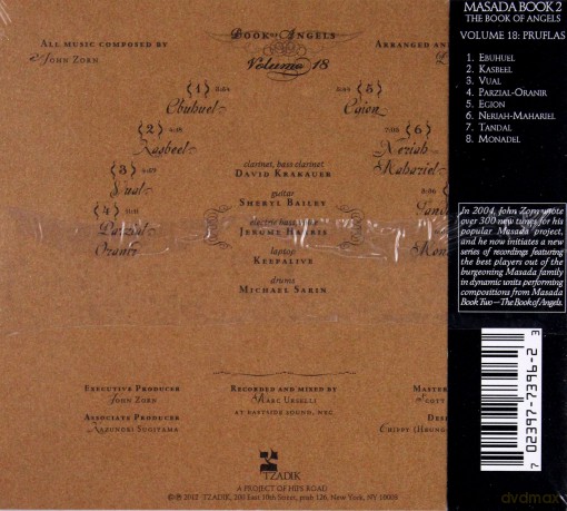David Krakauer: John Zorn: Pruflas - The Book of Angels vol. 18 [CD]