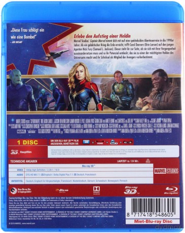 Captain Marvel (Kapitan Marvel) [Blu-Ray 3D]