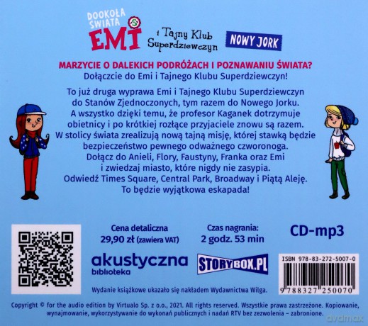 Dookoła świata. Nowy Jork. Emi i Tajny Klub Superdziewczyn - Agnieszka Mielech [AUDIOBOOK]
