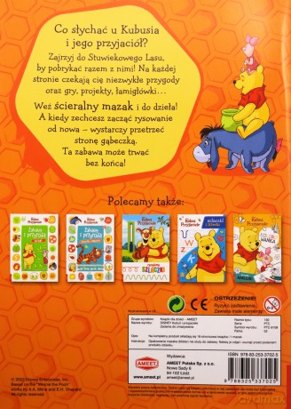 Disney Kubuś i przyjaciele Zadania do zmazywania PTC-9108 [KSIĄŻKA]