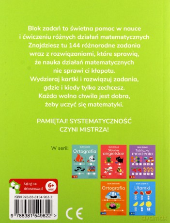 Działania matematyczne. Blok zadań - Leszek Gołuchowski [KSIĄŻKA]