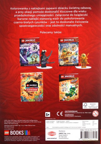 LEGO Ninjago Kolorowanka z naklejkami NA-6703 [KSIĄŻKA]