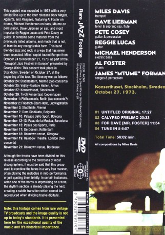 Miles Davis Septet: Live In Stockholm 1973 [DVD]