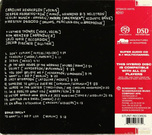 Caroline Henderson: Don't Explain (Hybrid) [SACD]