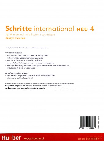 Schritte international Neu liceum, technikum 2019 4 Zeszyt ćwiczeń [KSIĄŻKA]