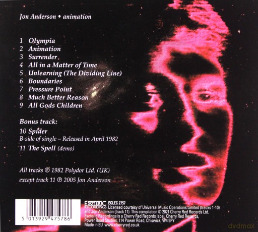 Jon Anderson: Animation (Remastered & Expanded Edition) [CD]