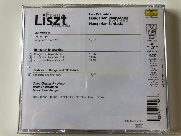F. Liszt: Les Preludes [CD]