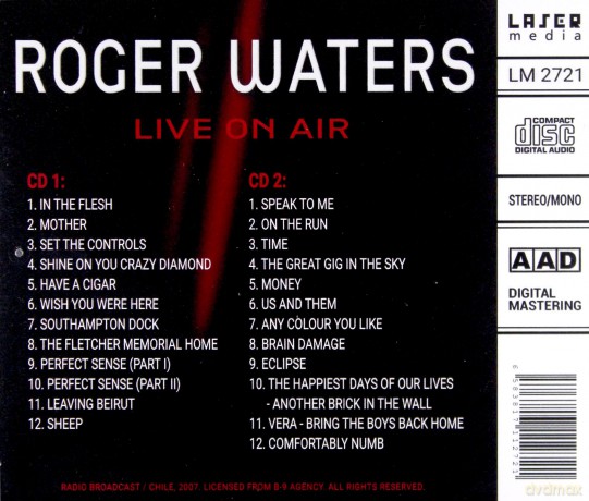 Roger Waters: Live On Air [2CD]