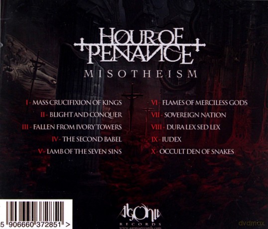 Hour Of Penance: Misotheism [CD]