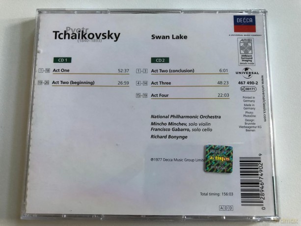 Richard Bonynge: Tchaikovsky: Swan Lake [2CD]