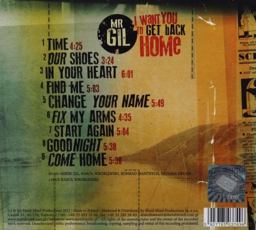 Mr Gil: I Want You To Get Back Home [CD]