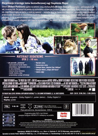 Zmierzch 3: Zaćmienie edycja limitowana [2DVD]