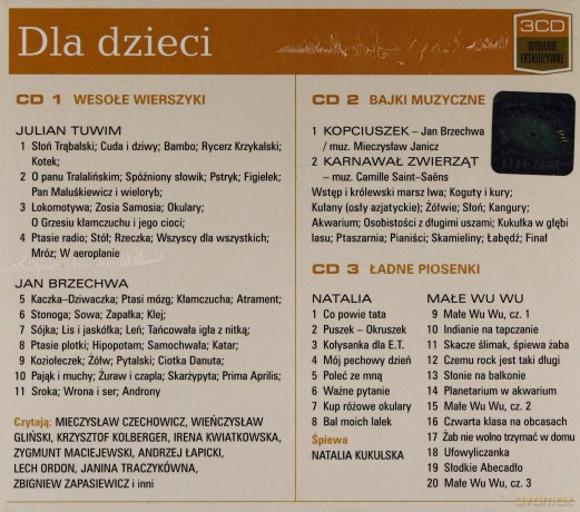 Dla dzieci - Wesołe wierszyki,1 Bajki muzyczne, Ładne piosenki [3CD]